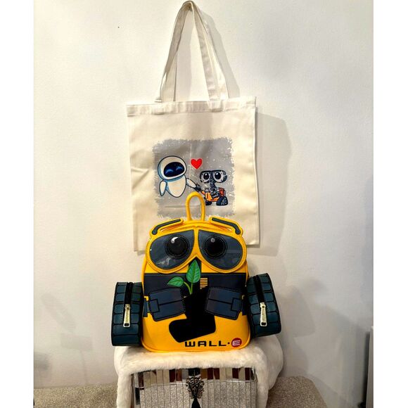 👉 Loungefly WALL-E Mini Backpack + Tote Bundle BRAND NEW - Picture 8 of 12